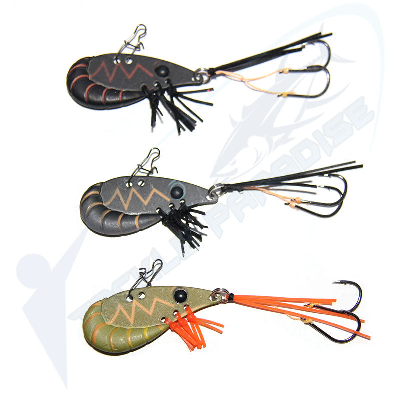 38mm Prawn Blades Bream Eco Blades Metal Vibes Vib ZX40 Gear Kegga