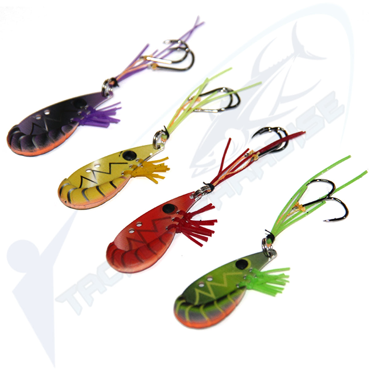 1/2oz Bassify Bass Baits COD Spinnerbaits with T-Tail Soft Plastic Grubs