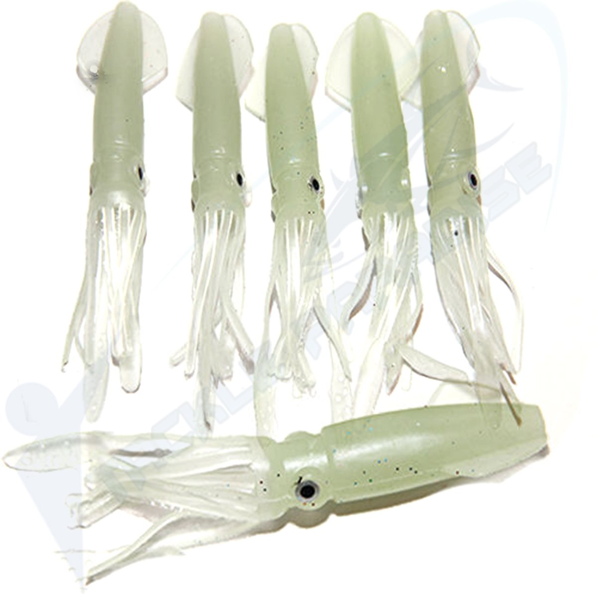 Squid Lure, Glow in The Dark Squid Bait Soft Hollow Design Flexible  Lifelike for Fishpond