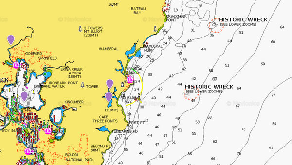 GPS Marks - Terrigal to Cronulla